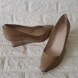 Cole Haan Nude Wedges Patent Leather Heels 9B